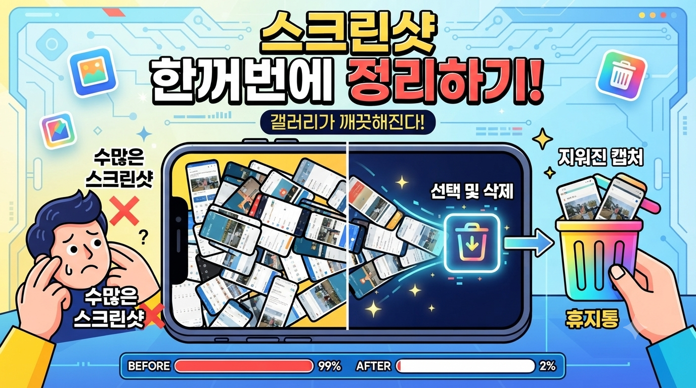 스마트폰 스크린샷 한꺼번에 정리하기 썸네일