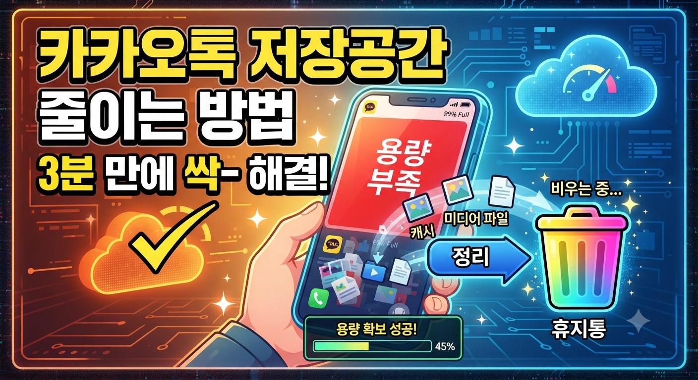 카카오톡 저장공간 줄이는 방법 썸네일