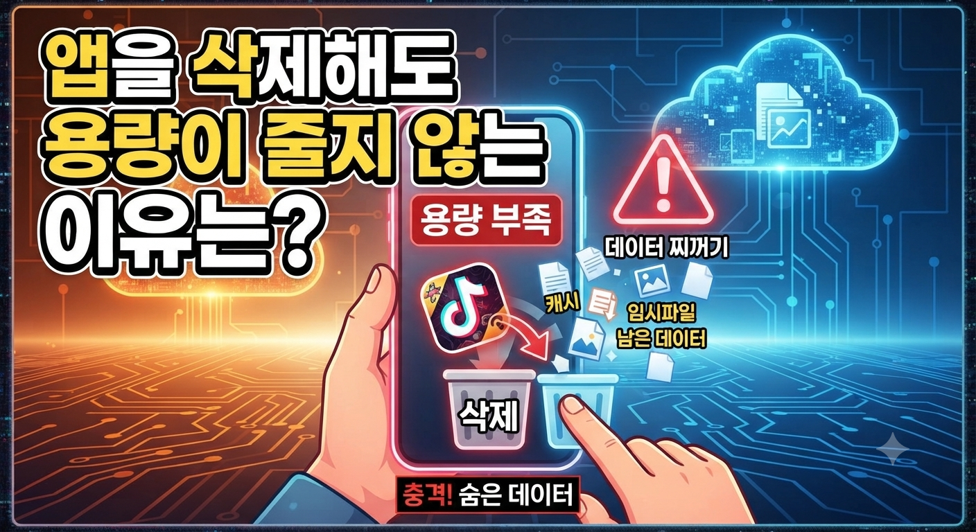 앱을 삭제해도 용량이 줄지 않는 이유 썸네일